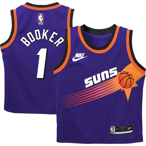 Devin Booker Phoenix Suns Preschool 2022-23 Swingman Purple Classic Edition Jersey Check more at https://makedtee.com/product/devin-booker-phoenix-suns-preschool-2022-23-swingman-purple-classic-edition-jersey/ Preschool Girl, Toddler Nikes, Devin Booker, Nike Classic, Phoenix Suns, Black Pride, Boys Nike, Jersey Design, The Court