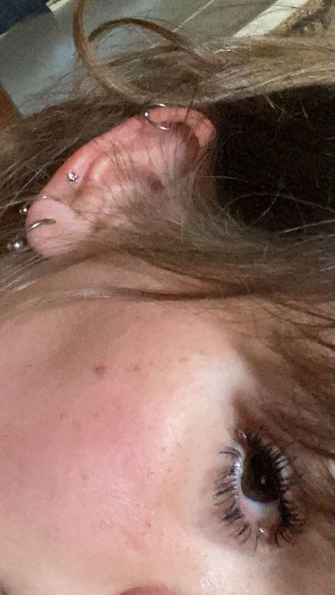 This is an old picture back when i first got my 3rd lobe piercing done but i think its a cute pic anyway lol 3rd Lobe Piercing, Third Lobe Piercing, 3 Lobe Piercings, Upper Lobe Piercing, Upper Lobe, Lobe Piercings, 18th Bday, Lobe Piercing, Dream Jewelry