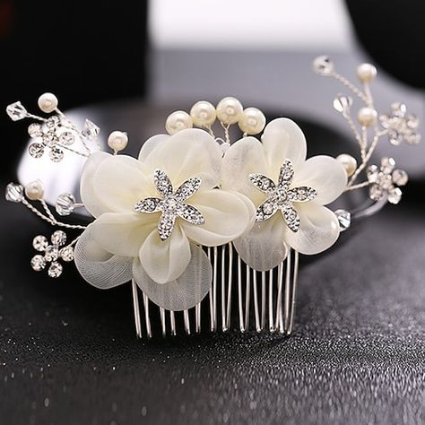 Hair Tiara, Rhinestone Hair Comb, Floral Hair Combs, Hair Comb Accessories, Flower Comb, Bridal Hair Jewelry, Flower Hair Comb, Hair Jewelry Wedding, Hair Comb Wedding