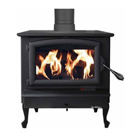 Buck Traditional Series Wood Stove or Insert - Freestanding w/ Black Door Hearth Pad, Fireplace Dimensions, Wood Furnace, Stove Black, Buck Stove, Outdoor Appliances, Bar Fridges, Fireplace Insert, Outdoor Refrigerator