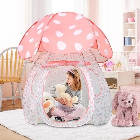 Amazon.com: ENCHEAR Kid Play Tent Pop Up Tent Indoor Outdoor Large Space Playhouse for Boys and Girls Foldable Unique Mushroom Tent Patented(37in*54in, Pink Mushroom) : Toys & Games Mushroom Toys, Playhouse For Boys, Mushroom Tent, Boys Playhouse, Christopher Moore, Kids Play Tent, Pink Mushroom, Grand Kids, Pop Up Tent