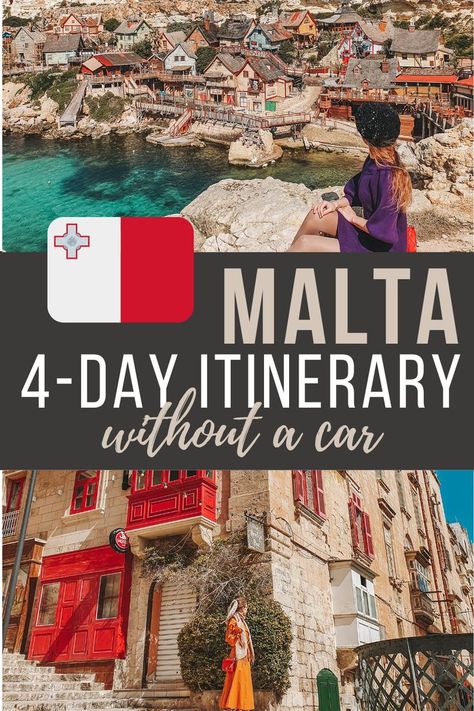 Malta 4 days itinerary without a car Malta 4 Day Itinerary, 4 Days In Malta, Malta Travel Itinerary, Malta And Sicily Itinerary, Malta Packing List, Malta Outfit Ideas, Malta Outfits, Malta In November, Malta Itinerary