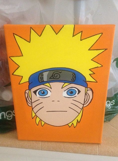 Naruto Original Acrylic Painting By Artox  by LoveWithFaith, $35.00 Naruto Painting Ideas, Naruto Original, Naruto Painting, Painting Simple, Naruto Drawings, Cute Paintings, Simple Art, Big Canvas, Painting Ideas