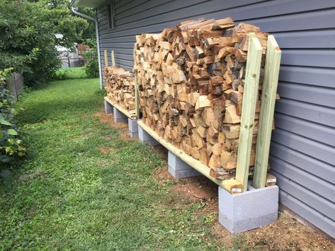 Firewood Rack Using No Tools (with Pictures) Garden Firepits, Firewood Rack Plans, Firewood Storage Rack, Firewood Stand, Pallet Deck Diy, Firewood Storage Outdoor, Outdoor Firewood Rack, Firewood Racks, Wood Storage Rack