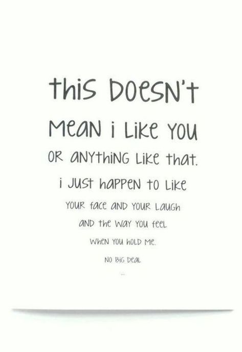 Awkward love card This doesn't mean I like you image 1 I Like Him Quotes, Quotes For Your Crush, Liking Someone Quotes, I Like You Quotes, Feeling Happy Quotes, Like You Quotes, Love Husband Quotes, Lovers Quotes, Soulmate Quotes