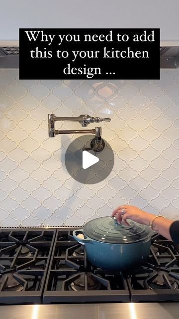 Meenu Hamilton ~ Vancouver Interior Designer on Instagram: "✨POT FILLER✨ Advantages of Pot Fillers:   Instead of having to fill a pot with water in the sink, then having to carry the heavy pot all the way to the stove, you can fill the pot directly on the stove. This eliminates potential spills and messes, as well as the strain of carrying heavy pots every time you boil pasta.  Would you consider adding a pot filler to your kitchen design?   #potfiller #kitchendesign # potfillerfaucet  Kitchen must have  Vancouver interior designer" Pot Filler Height, Stove Pot Filler, Pot Fillers Over Stove, Faucet Above Stove Pot Filler, Stove With Faucet Pot Filler, Water Over Stove Pot Filler, Pot Fillers, Pot Filler, All The Way