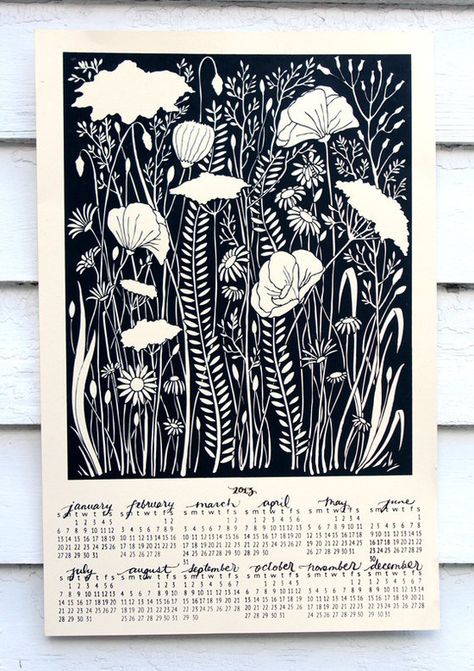 Creative Calendar, 달력 디자인, Lino Art, Relief Printing, Linocut Art, Art Et Illustration, Calendar Design, Lino Print, Linoleum