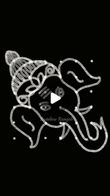 Ganesha Kolam Design, Ganesh Chaturthi Rangoli Easy, Ganesh Rangoli Design Simple, Ganapati Rangoli Designs, Rangoli For Ganesh Chaturthi, Ganapati Rangoli, Ganesh Chaturthi Rangoli, Art Rangoli, Ganesh Chaturthi Special