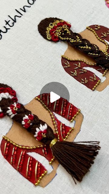 Gunu’s Embroidery hoops & Jewellary on Instagram: "South Indian Hairstyles & Blouse Designs (Part 1/3)
@gunus_.in @gunus_in 
.
.
.
.
.
.
.
#embroidery #embroiderydesign #embroideryhoop #embroideryart #embroidered #hoopart #embroiderytutorial #embroiderytutorials #hoopartembroidery #weddinggifts #anniversarygift #couplegifts #savethedate #personalisedgifts #handstitched

@gunus_.in @gunus_in" Wedding Hoop Embroidery Pattern, South Indian Hairstyles, South Indian Hairstyle, Embroidery Ring, South Indian Wedding Hairstyles, Wedding Embroidery Hoop, Blouse Tutorial, Peacock Embroidery Designs, S Embroidery