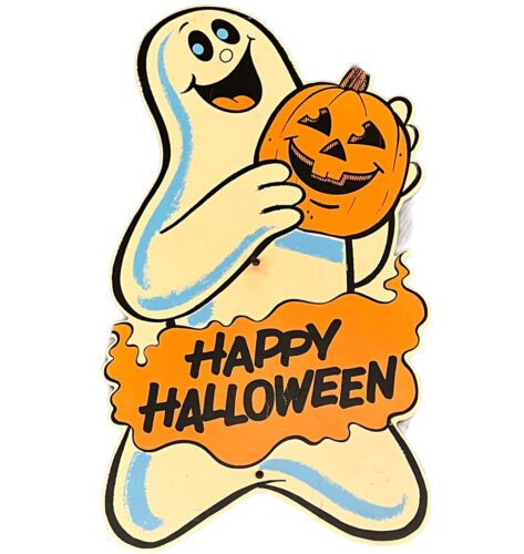 Halloween Yard Sign 27" Ghost Sign Happy Halloween With Pumpkin Vintage Decor Halloween Yard Inflatables, Halloween Blow Ups, Happy Halloween Sign, Halloween Yard Signs, Inflatable Pumpkin, Happy Halloween Signs, Ghost Party, Ghost Signs, Halloween Inflatables