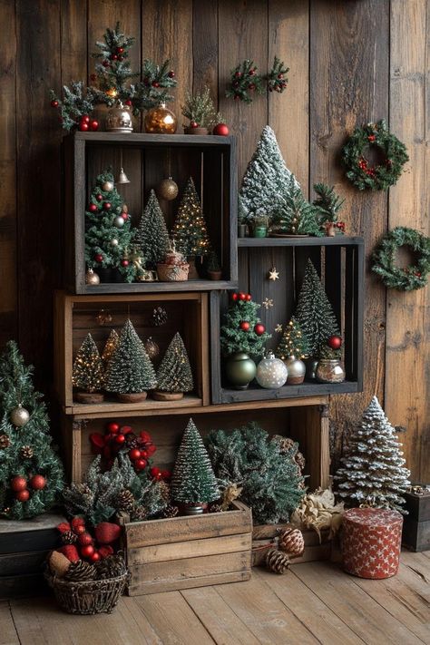 23 Woodsy Christmas Décor Ideas for Your Rustic Farmhouse 1 Snow Blanket Decoration Ideas, Winter Forest Christmas Decor, Christmas Decor Ideas For Mantle, Farmhouse Christmas Mantle Ideas, Yule Christmas Decorations, Forest Christmas Decor, Christmas Ladders Ideas, Woodsy Christmas Decor, Diy Farmhouse Christmas Decor