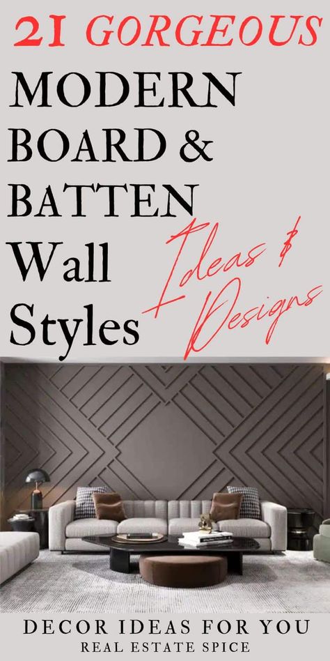 21 BEST Modern Board and Batten Accent Wall Ideas Diy 3d Accent Wall, Modern Accent Wall Dining Room, Accent Walls In Living Room Behind Couch, Vaulted Ceiling Board And Batten, Accent Wall Between Windows, Accent Wall With Vaulted Ceiling, Accent Wall Pattern Ideas, Geometric Accent Wall Ideas, Focal Wall Ideas Living Room