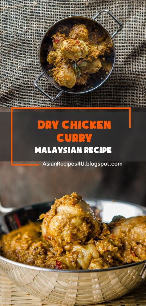 #Malaysian #Recipes #Chicken Malaysian Chicken Curry, Malaysian Curry, Malaysian Recipes, Dry Curry, Malaysian Food, Curry Chicken Recipes, Curry Paste, Chicken Curry, Healthy Appetizers