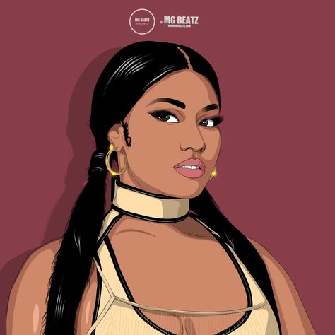 Nicki Minaj Cartoon, Only Nicki Minaj, Nicki Minaj Drawing, Hip Hop Artwork, Comic Style Art, Comic Style, Black Art Pictures, Cartoon Drawing, Celebrity Art