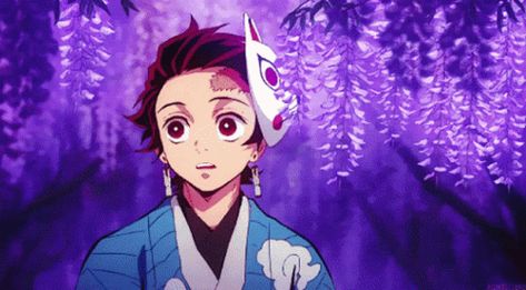 Kimetsu No Yaiba Demon Slayer GIF - KimetsuNoYaiba DemonSlayer Mask - Discover & Share GIFs Purple Haired Anime Characters, Japon Illustration, Memes Anime, Naruto Anime, Fan Fiction, All Anime, Cute Gif, Slayer Anime, An Anime