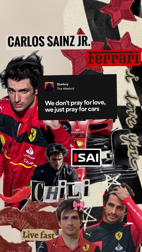 #formula1 #carlossainz #ferrarif1 #carlossainz55 #chili #f1 #f1aesthetic #f1driver Starboy The Weeknd, Pray For Love, Formula 1 Car Racing, Just Pray, Smooth Operator, Formula 1 Car, Ferrari F1, F1 Racing, F1 Drivers