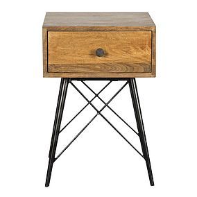 Bedside Tables | Bedside Cabinets & Nightstands | Dunelm Industrial Bedside Tables, Bedside Cabinets, Telephone Table, Dining Room Combo, Wood Care, Spare Room, Solid Mango Wood, Bedroom Collection, Main Bedroom