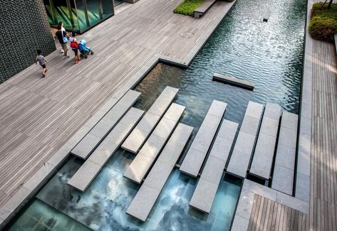 Songdo Canal Walk - KPF Incheon Korea, Villa Architecture, Water Architecture, Taman Air, Urban Landscape Design, Landscape And Urbanism, Landscape Architecture Design, Landscape Designs, Architecture Design Concept