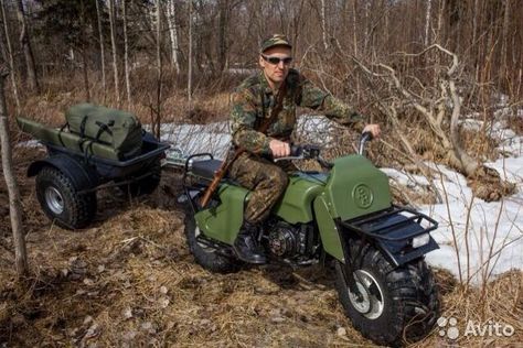 Russian PAXUS PR 2x2 All-Terrain Motorcycle.. All Terrain Motorcycle, Shtf Vehicle, Tactical Gear Storage, Amazing Science Experiments, Wwii Vehicles, Bug Out Vehicle, Honda Bikes, Motorcycle Garage, Custom Bobber