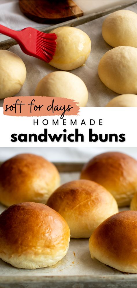 Super Soft Sandwich Buns (VIDEO) - Pretty. Simple. Sweet. Easy Bun Recipe, Simple Buns, Homemade Bread Buns, Sandwich Buns Recipe, Soft Buns Recipe, Sandwich Roll Recipe, Buns Recipe Easy, Sandwich Buns, Quick Buns