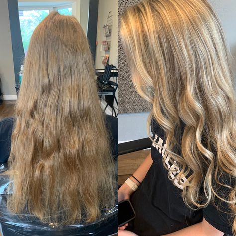 Highlights On Virgin Hair, Warm Blonde Highlights, Natural Blonde Highlights, Golden Blonde Highlights, Natural Blonde, Natural Highlights, Warm Blonde, Dark Blonde Hair, Blonde Hair With Highlights