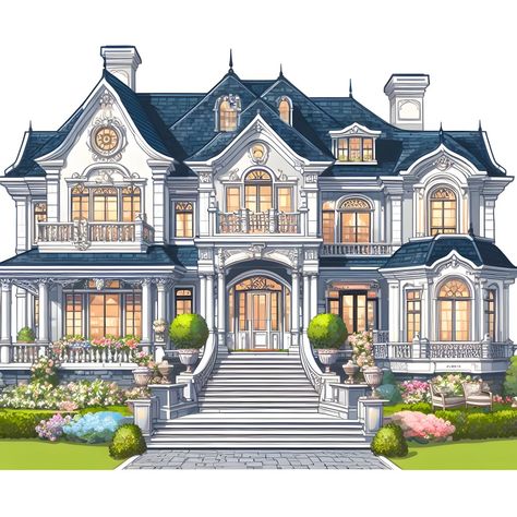 Victorian House Blueprints Floor Plans, Victorian Mansion Layout, Sims 4 64x64 Mansion, Parisian Style House, Sims 4 Castle Layout, Bloxburg Victorian Mansion, Victorian Style Mansion, Minecraft Build House, Mansion Drawing