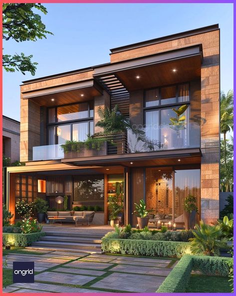 20 Amazing Duplex Home Designs for Indian Families – Ongrid Design House Design Indian Style, Indian Duplex House Design, Interior Design Styles Quiz, Row House Design, Luxury Villa Design, Narrow House Designs, Modern Apartment Design, Exterior Tiles, Budget Interior Design