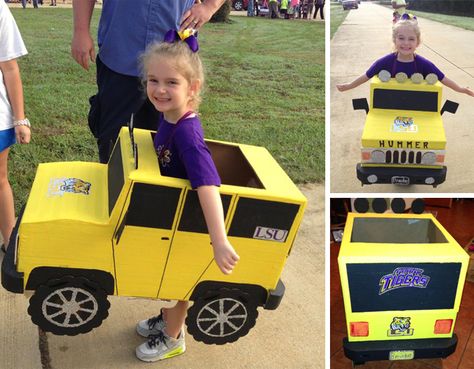 Transportation Parade Ideas, Garbage Truck Costume, Transportation Parade, Family Halloween Costumes With Toddler, Chase Paw Patrol Costume, Kindy 500, Diy Paw Patrol, Truck Costume, Chase Costume