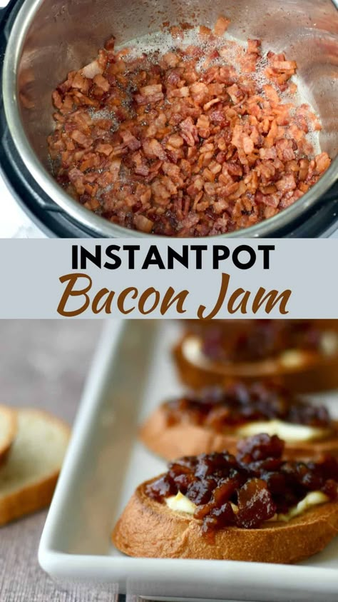 Instant Pot Jam, Bacon Instant Pot Recipes, Instapot Jam, Canning With Instant Pot, Canning In Instant Pot, Bacon Jam Recipe Easy, Bacon Jam Recipes, Instant Pot Canning, Instant Pot Bacon