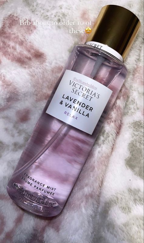 Instagram:@Selfcareby.bless Lavender Smell, Victoria Secret Perfume Body Spray, Perfume Smells, Victoria's Secret Perfume, Lavender Perfume, Victoria Secret Lotion, Perfume Body Spray, Vanilla Perfume, Perfume Collection Fragrance