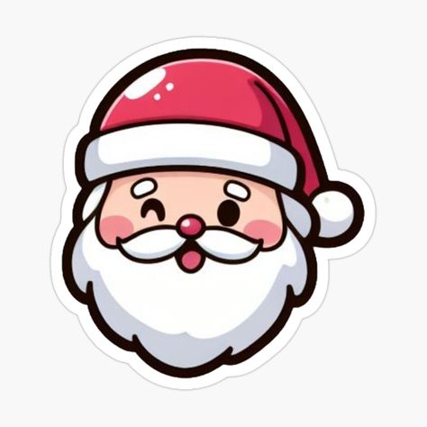 Get my art printed on awesome products. Support me at Redbubble #RBandME: https://www.redbubble.com/i/sticker/Cutest-Santa-Claus-Ever-by-DCreativeP/155194439.EJUG5?asc=u Santa Claus Stickers, Xmas Sticker, Christmas Magnet, Plastic Stickers, Decorate Notebook, Coloring Stickers, Christmas Stickers, Cute Stickers, Science Poster