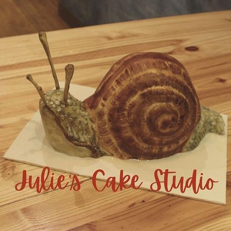 Snail Cake Ideas, Snail Cake, 24th Birthday Cake, Poppin Party, Plant Wedding, Gravity Defying Cake, Realistic Cakes, Dad Birthday Cakes, Animal Cakes