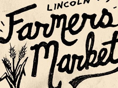 Farmers-market-lincoln Farmers Market Packaging, Farmers Market Branding, Farmer Branding, Garden Typography, Farmers Market Graphic Design, Farm Label Design, Farm Graphic Design, Farmers Market Design, Farmers Market Art