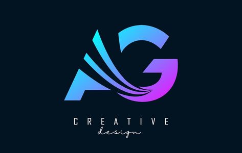 Creative colorful letters AG a G logo with leading lines and road concept design. Letters with geometric design. Ag Logo Design Creative, Ag Logo Design Letter, Ag Logo Design, Ag Logo, Leading Lines, Design Letters, Photo Logo Design, G Logo, Abstract Logo