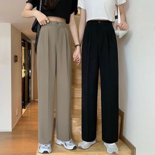 Buy Moon City Straight Leg Dress Pants at YesStyle.com! Quality products at remarkable prices. FREE Worldwide Shipping available! Women Business Attire, Straight Leg Dress Pants, Y2k Aesthetic Fashion, Business Attire Women, Fitted Dress Pants, Wide Leg Dress Pants, Kawaii Dress, Work Outfits Women, Business Attire