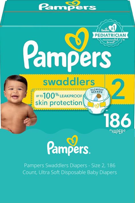 New! Pampers Swaddlers with a new Blowout Barrier that helps prevent up to 100% leaks, even blowouts Helps protect where leaks happens most featuring our Dual Leak-Guard Barriers Helps keep baby’s skin dry and healthy thanks to the moisture-wicking BreatheFree Liner​ Gently protects skin from irritation and wetness with ultrasoft, absorbent layers Helps let you know when your baby might need a change via the Wetness Indicator. Pampers Swaddlers, Baby Wipes, One Month, Baby Skin, Skin Protection, Dry Skin, Moisture Wicking, Size 6, Skin