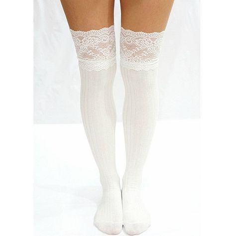 Vanity Floral Lace Knit Thigh High Socks (More Colors) ($13) ❤ liked on Polyvore featuring intimates, hosiery, socks, lace thigh high socks, lacy socks, thigh high hosiery, lace socks and thigh high knit socks Lace Thigh High Socks, Thigh High Knit Socks, Knit Thigh High Socks, Lacy Socks, Highwaisted Skirts, Socks Thigh High, Socks Lace, Floral Socks, Lace Socks