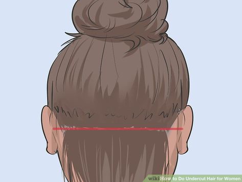 How to Do Undercut Hair for Women: 11 Steps (with Pictures) How To Undercut Your Own Hair, Back Undercut Women, Hairstyles With Undercut For Women, Long Hair With Undercut For Women, Short Hair Shaved Undercut, Women Undercut Long Hair, Shaved Undercut Long Hair, Undercut Hair Designs For Women, Long Hair Undercut Women