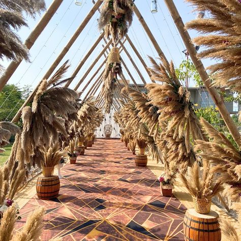 Fall in love with our cozy boho-inspired engagement decor! 💖✨ Want this dreamy décor for your special day too? Contact Today ✨ . . . . . . . #weddingdecor #haldiceremony #haldidecor #weddingmanagement #weddingorganizer #decor #decorations #weddingplanner #weddingsutra #decorsutra Couple Seating, Pathway Decor, Engagement Decor, Cozy Boho, Engagement Decorations, Haldi Ceremony, Wedding Sutra, Wedding Organization, Your Special