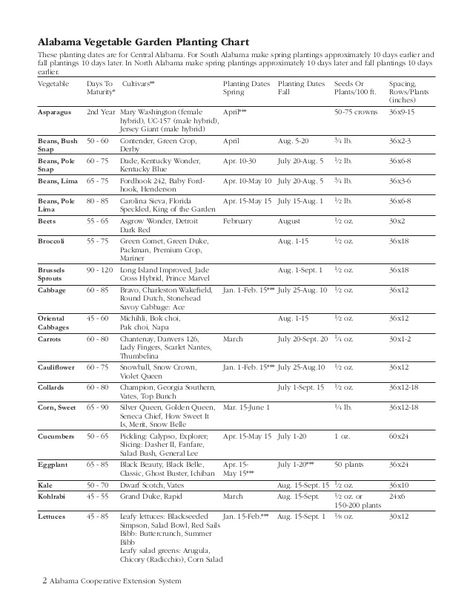 Planting Guide for Home Gardening in Alabama - Alabama Cooperative Ex… Alabama Flower Bed, Gardening In Alabama, Alabama Gardening, Alabama Garden, Veggie Garden Layout, What To Plant When, Gardening Greenhouse, Vegetable Planting Guide, Vegetable Planting