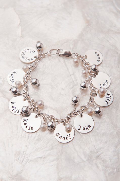 Grandma Charm Bracelet Gifts for Grandma Mothers by therhouse, $120.00 MY FAVORITE ETSY STORE!!! Grandma Bracelet, Grandmother Jewelry, Gifts For Grandma, Metal Stamped Jewelry, Mothers Bracelet, Women Jewellery, Great Grandma, Jewelry Bracelets Silver, Personalized Mother's Day Gifts