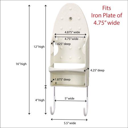 Household Essentials Iron and Board Holder - Walmart.com - Walmart.com Ironing Board Hanger, Ironing Board Holder, Wall Mounted Ironing Board, Storage Cubby, Decoupage Wood, Cord Storage, Iron Shelf, Iron Holder, Ironing Board