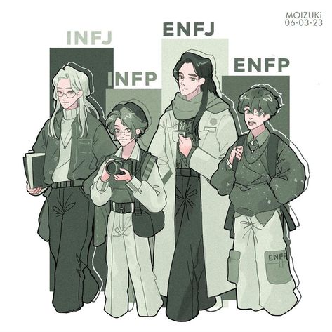 The Diplomats - Credit: @hoshimoiyoki The Diplomats Mbti, Mbti Groups, 16 Personalities Enfp, Mbti Diplomats, Enfp Infj, Infj Enfj, The Diplomats, Mbti Personality Types, Infp Enfj