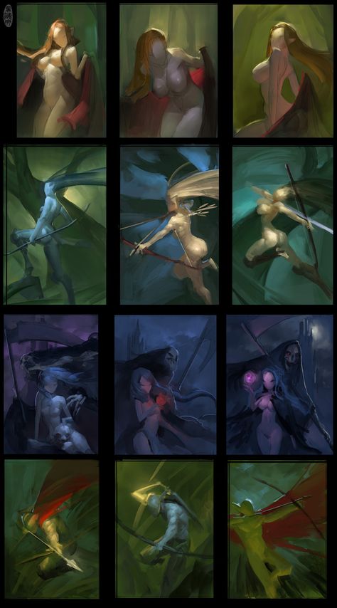 ArtStation - Color thumbnails, Herman Ng Movie Composition, Concept Portfolio, Stylish Poses, Concept Art Tutorial, Concept Art Character, Digital Painting Tutorials, Wow Art, Arte Fantasy, 판타지 아트