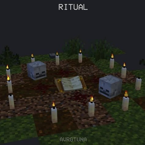 Minecraft Ritual, Minecraft Halloween Ideas, Minecraft Exterior, Minecraft Farms, Server Ideas, Minecraft Decoration, Mc Ideas, Mc Builds, Rumah Minecraft Sederhana