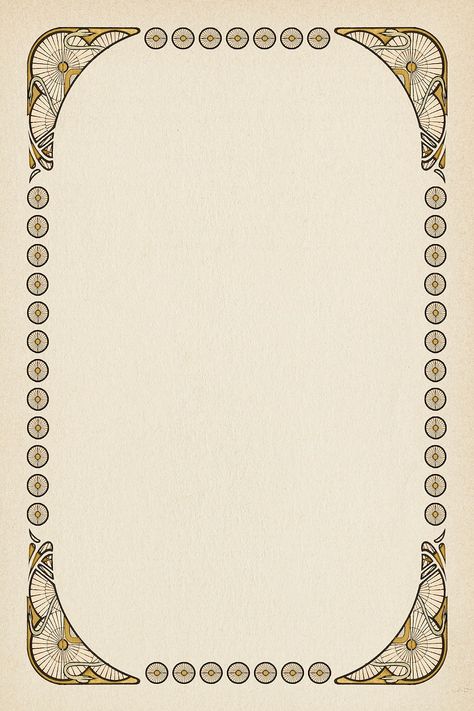 Historical Border Designs, Art Deco Page Border, Art Nouveau Pattern Border, Medieval Frame Border, Art Deco Frames, Art Deco Border, Art Nouveau Frames And Borders, Baroque Frame Illustration, Ancient Egypt Projects