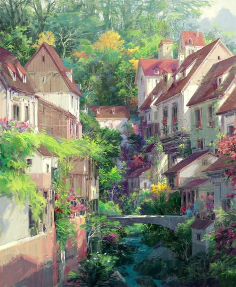 Photoshop Painting, Image Painting, Fantasy City, Fantasy Places, Screen Saver, Fantasy Art Landscapes, Fantasy Concept Art, Painting Videos, Artist Websites