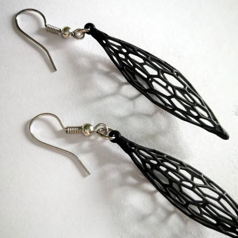 3d Printed Lace Earrings. Contemporary Jewelry. Organic Shape. - Etsy.de 3d Earrings, 3d Printed Earrings, 3d Printed Jewelry, Accessories Ear, Light Weight Jewelry, Lace Earrings, Printed Jewelry, Contemporary Jewelry, Accessories Unique