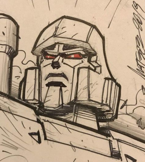 Transformer Drawing, Megatron Redesign, Megatron Drawing, Transformers Sketch, Megatron Comic, Draw Optimus Prime, Megatron Sketch, Megatron Art Transformers, Megatron G1 Art