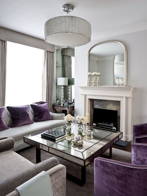 Purple living room ideas